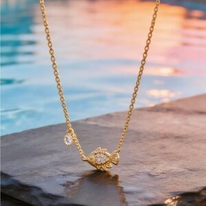 Fish 14K Gold Plated Necklace